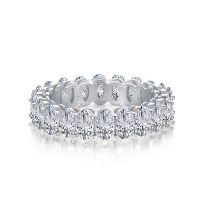 [Glimmer Jewelry]Ornate Oval Cut Tennis Ring