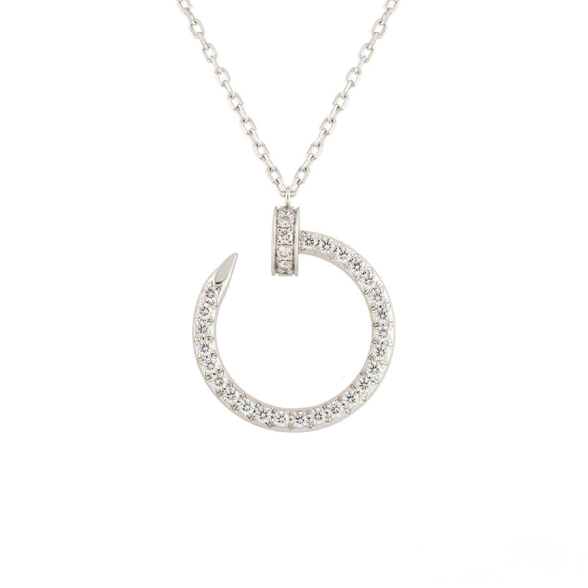 [Glimmer]JUSTE NECKLACE SILVER DIAMONDS