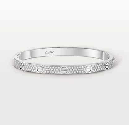 [Glimmer]NEW-LOVE-4.8MM-Width Diamond-Studded Bracelet