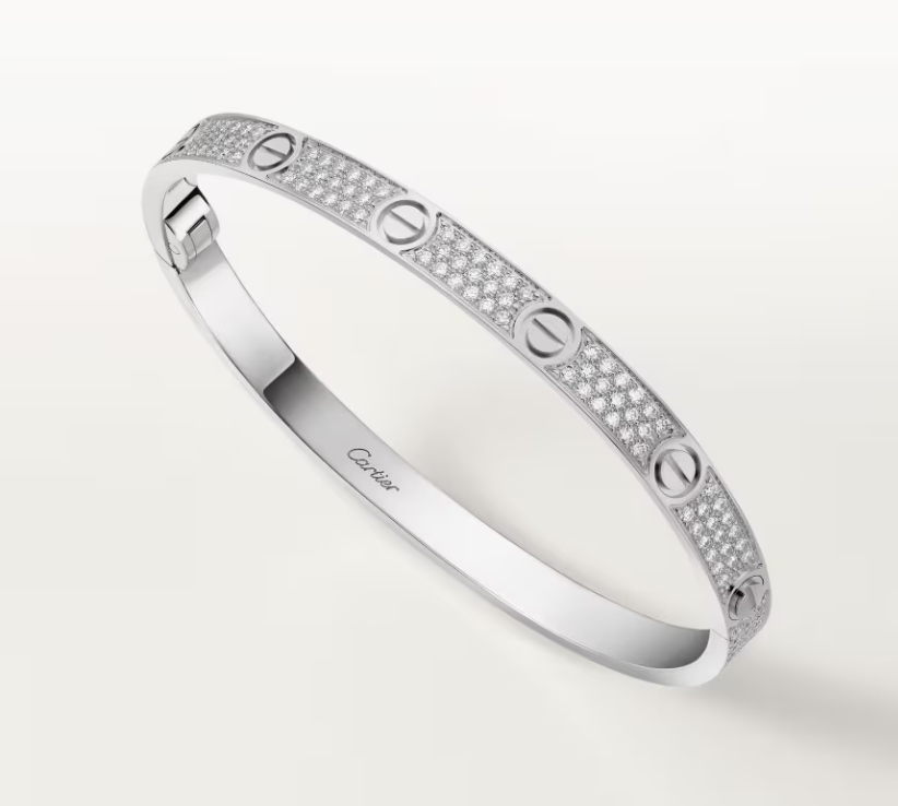 [Glimmer]NEW-LOVE-4.8MM-Width Diamond-Studded Bracelet