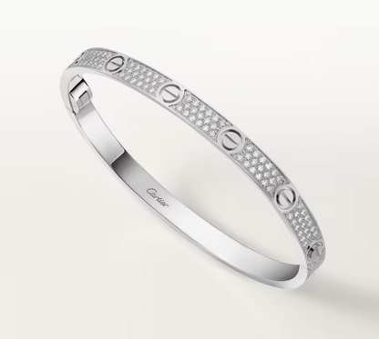 [Glimmer]NEW-LOVE-4.8MM-Width Diamond-Studded Bracelet