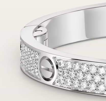 [Glimmer]NEW-LOVE-4.8MM-Width Diamond-Studded Bracelet