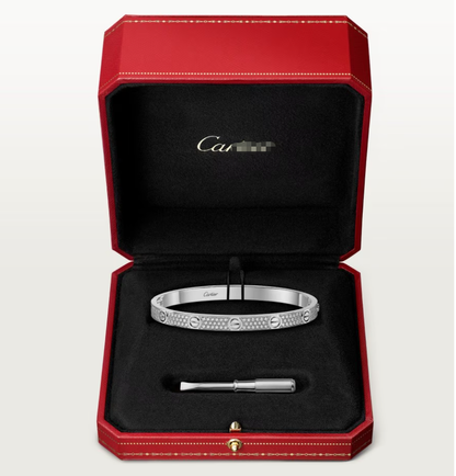 [Glimmer]NEW-LOVE-4.8MM-Width Diamond-Studded Bracelet
