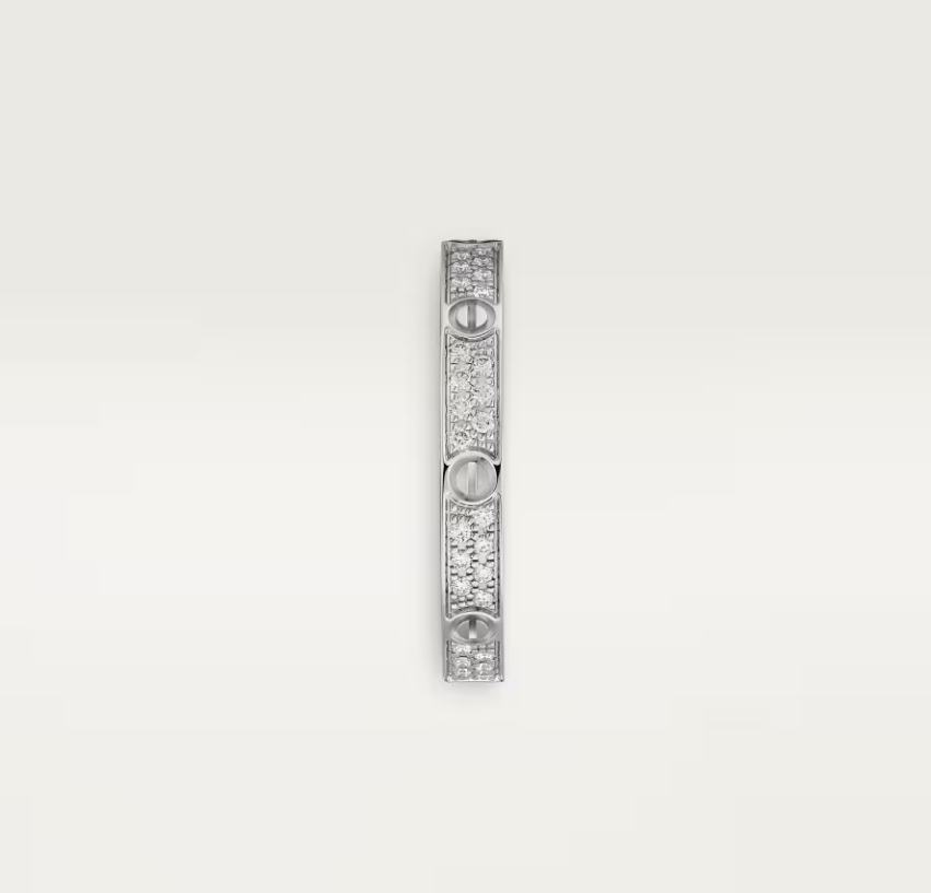 [Glimmer]LOVE RING 2.6mm-wide full-diamond ring silver