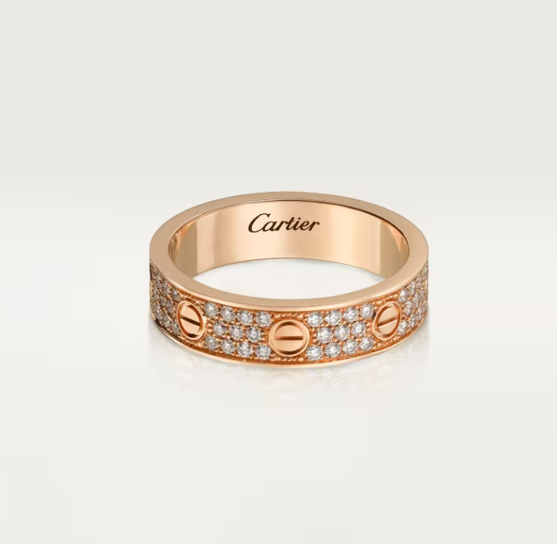 [Glimmer]LOVE RING 幅4mm フルダイヤリング グリマーゴールド