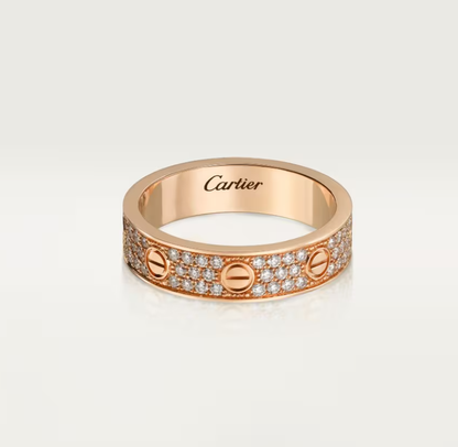[Glimmer]LOVE RING 幅4mm フルダイヤリング グリマーゴールド