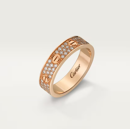[Glimmer]LOVE RING 幅4mm フルダイヤリング グリマーゴールド