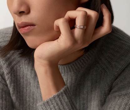 [Glimmer]LOVE RING 幅4mm フルダイヤリング グリマーゴールド