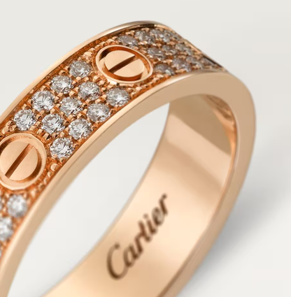 [Glimmer]LOVE RING 幅4mm フルダイヤリング グリマーゴールド
