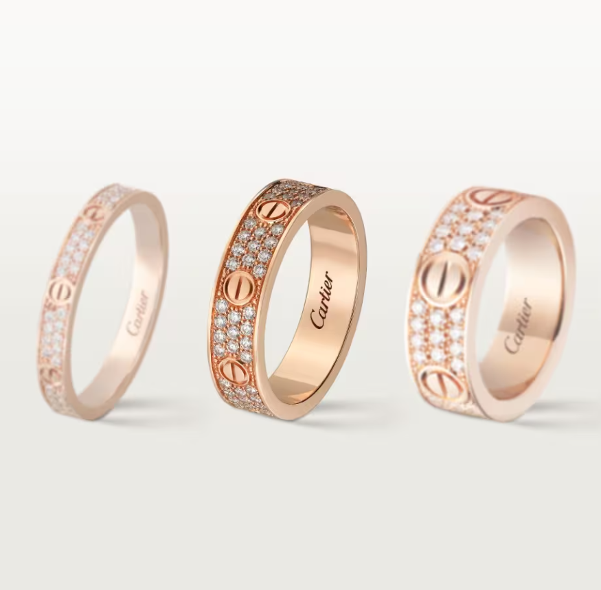 [Glimmer]LOVE RING 幅4mm フルダイヤリング グリマーゴールド