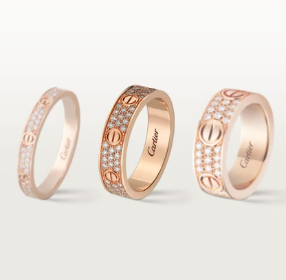 [Glimmer]LOVE RING 幅4mm フルダイヤリング グリマーゴールド
