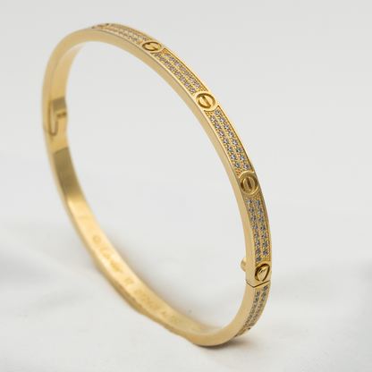 [Glimmer]LOVE BRACELET 3.65MM DIAMOND-PAVED