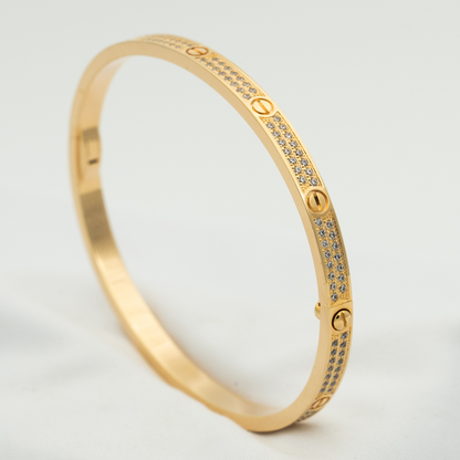 [Glimmer]LOVE BRACELET 3.65MM DIAMOND-PAVED