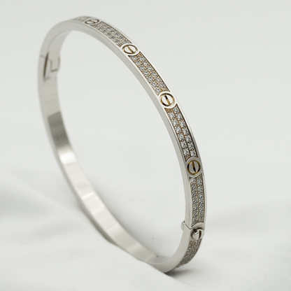 [Glimmer]LOVE BRACELET 3.65MM DIAMOND-PAVED