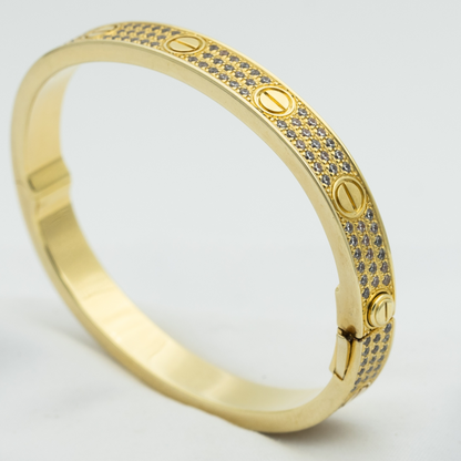 [Glimmer]LOVE BRACELET 6.1MM DIAMOND-PAVED