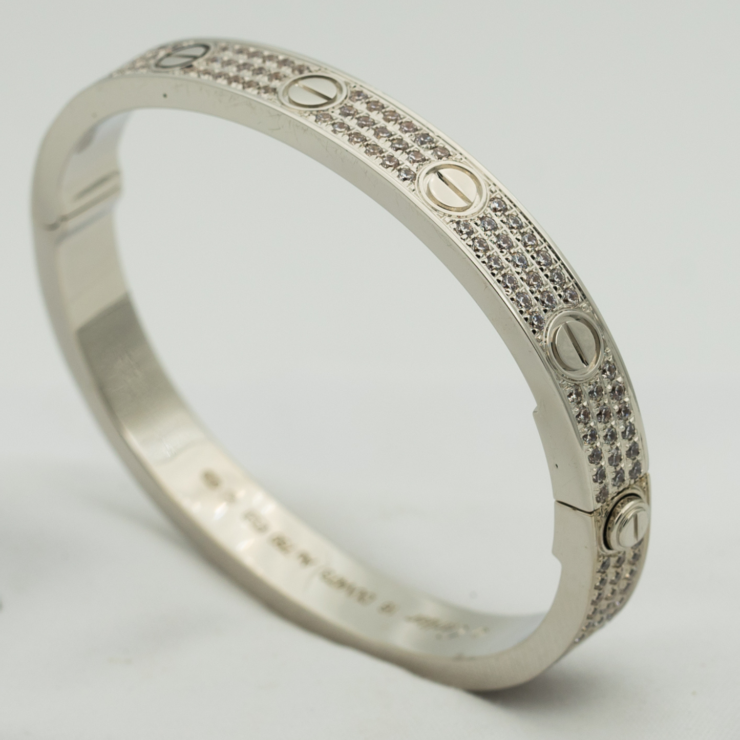 [Glimmer]LOVE BRACELET 6.1MM DIAMOND-PAVED