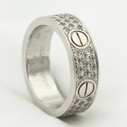 [Glimmer]LOVE RING 5.5MM DIAMONDS PAVED