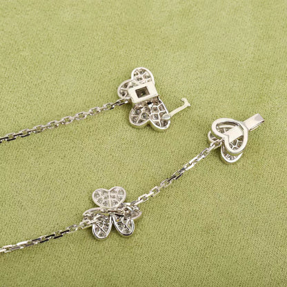 [Glimmer]FRIVOLE SILVER 9 FLOWERS NECKLACE