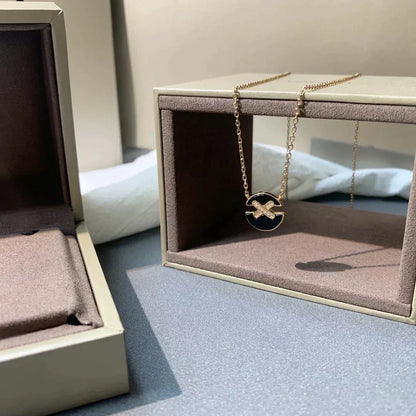 [Glimmer]JEUX DE Glimmer GOLD DIAMOND NECKLACE