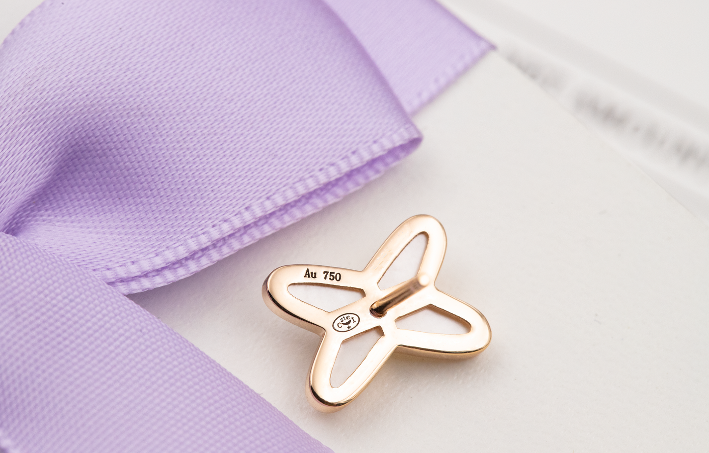 [Glimmer]JEUX DE WHITE MOP PINK GOLD DIAMOND EARRINGS