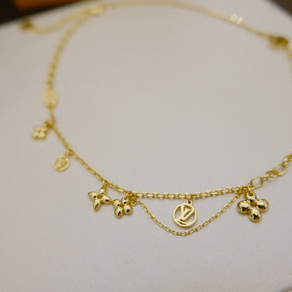 [Glimmer]BLOOMING SUPPLE NECKLACE BRASS