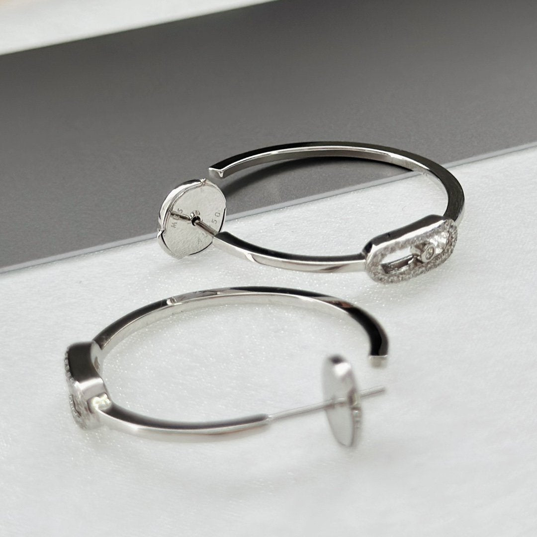 [Glimmer]CREOLES MOVE UNO PM DIAMOND EARRINGS