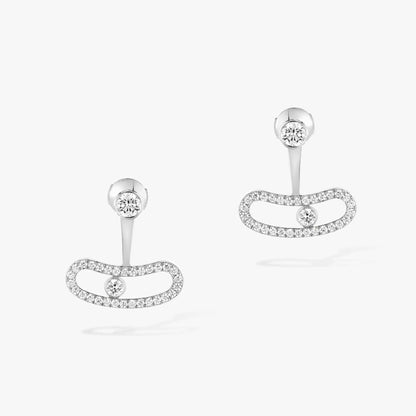 [Glimmer]MOVE UNO SILVER DIAMOND EARRINGS