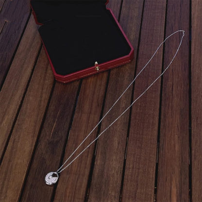 [Glimmer]AMULETTE SILVER FULL DIAMOND NECKLACE