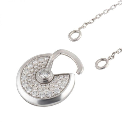 [Glimmer]AMULETTE SILVER FULL DIAMOND NECKLACE