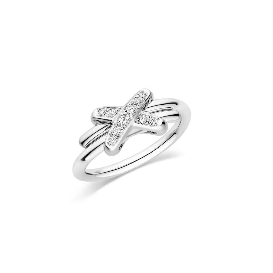 [Glimmer]JEUX DE SILVER DIAMOND RING