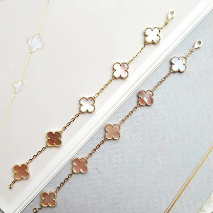 [Glimmer] CLOVER 5 MOTIFS ピンクMOPブレスレットコレクション