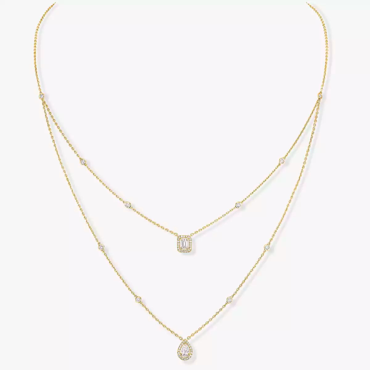 [Glimmer]Diamond Necklace My Twin 2 Rows
