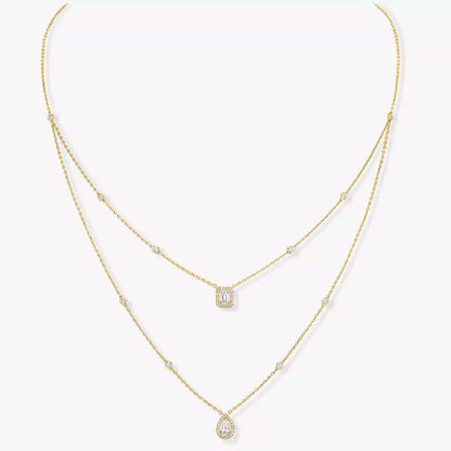 [Glimmer]Diamond Necklace My Twin 2 Rows