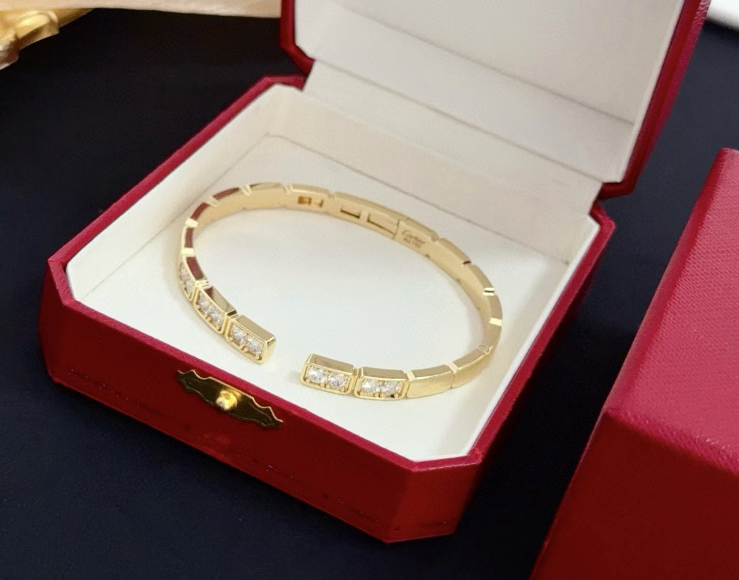 [Glimmer jewelrys]LOVE DIAMOND OPEN  BRACELET