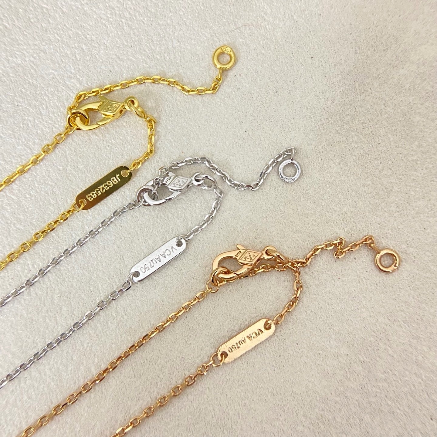 [Liorra Jewelry]NEW 15MM PURPLE SAND-GOLD FOUR-LEAF CLOVER NECKLACE