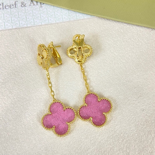 [Liorra]2026 NEW CLOVER 2 MOTIF  BUBBLE PINK ENAMEL