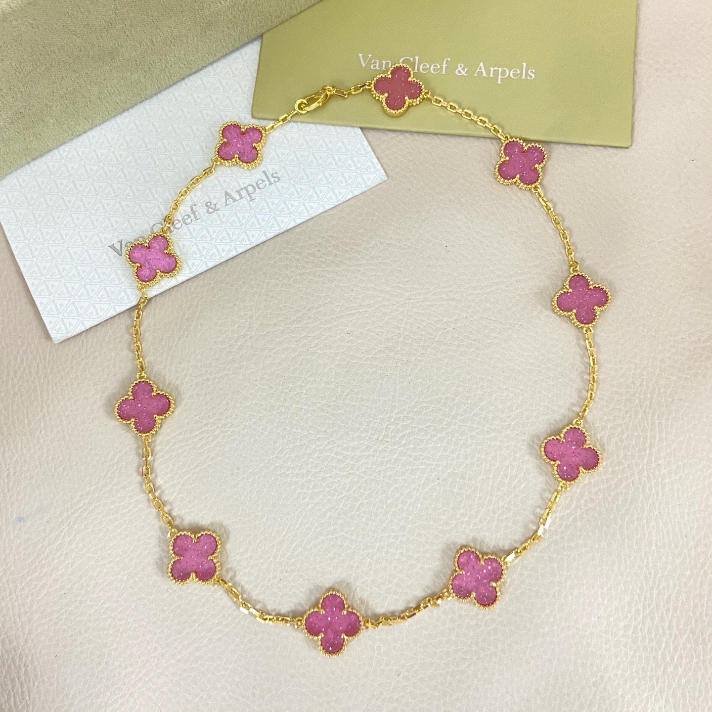 [Liorra Jewelry]CLOVER 10 MOTIFS  NEW BUBBLE PINK ENAMEL