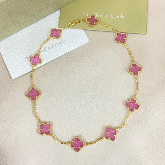 [Liorra Jewelry]CLOVER 10 MOTIFS  NEW BUBBLE PINK ENAMEL