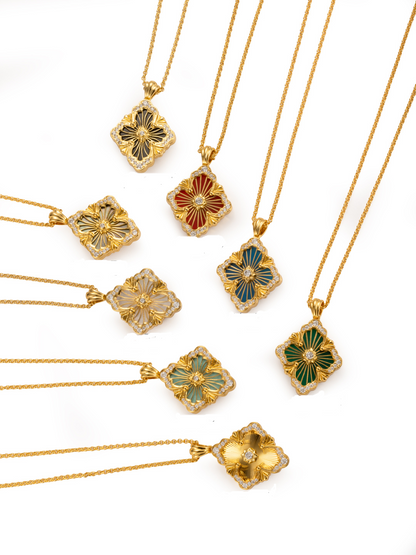 [Glimmer] B.C.L BIG SIZE  ENAMEL NECKLACE£¨Various colors£©