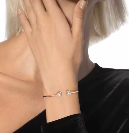 [Glimmer]M Delicate Double-Diamond Bracelet