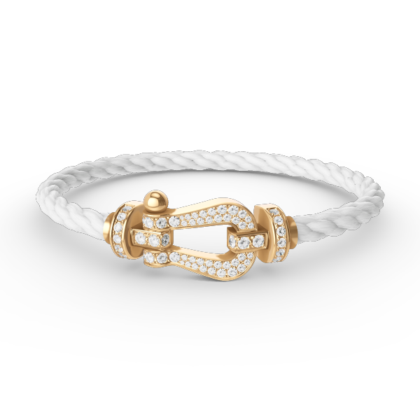 [Glimmer]FORCE LARGE HORSESHOE FULL DIAMOND BRACELET GOLD