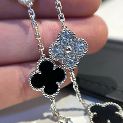 [Glimmer] CLOVER 5 モチーフ オニキス ブレスレット コレクション