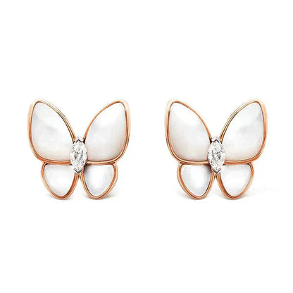 [Glimmer]BUTTERFLY MOP DIAMOND EARRINGS