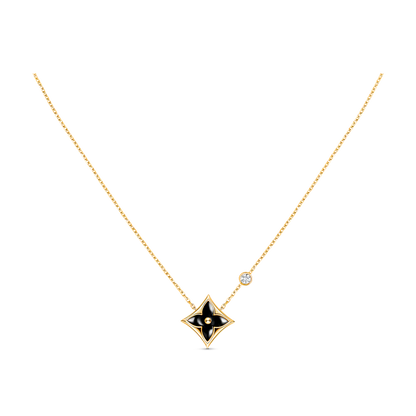 [Glimmer]STAR BLACK MOP NECKLACE