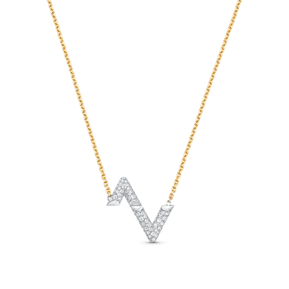 [Glimmer]VOLT SILVER DIAMOND PEDANT NECKLACE