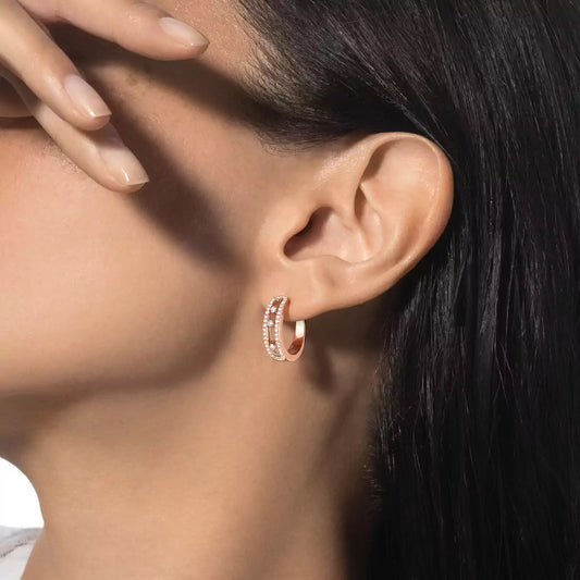 [Glimmer]Diamond Pave_ Hoop Earrings Move