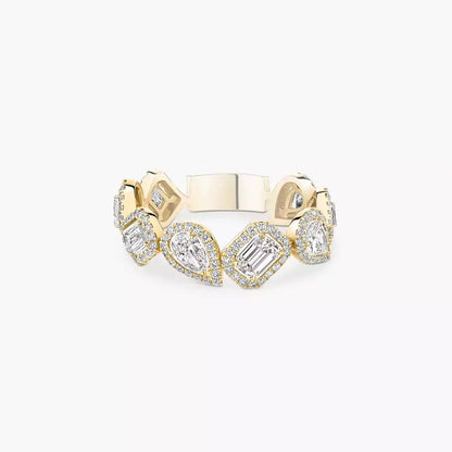 [Glimmer]Diamond Wedding Ring My Twin