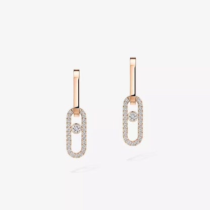 [Glimmer]Move Link Diamond Earrings