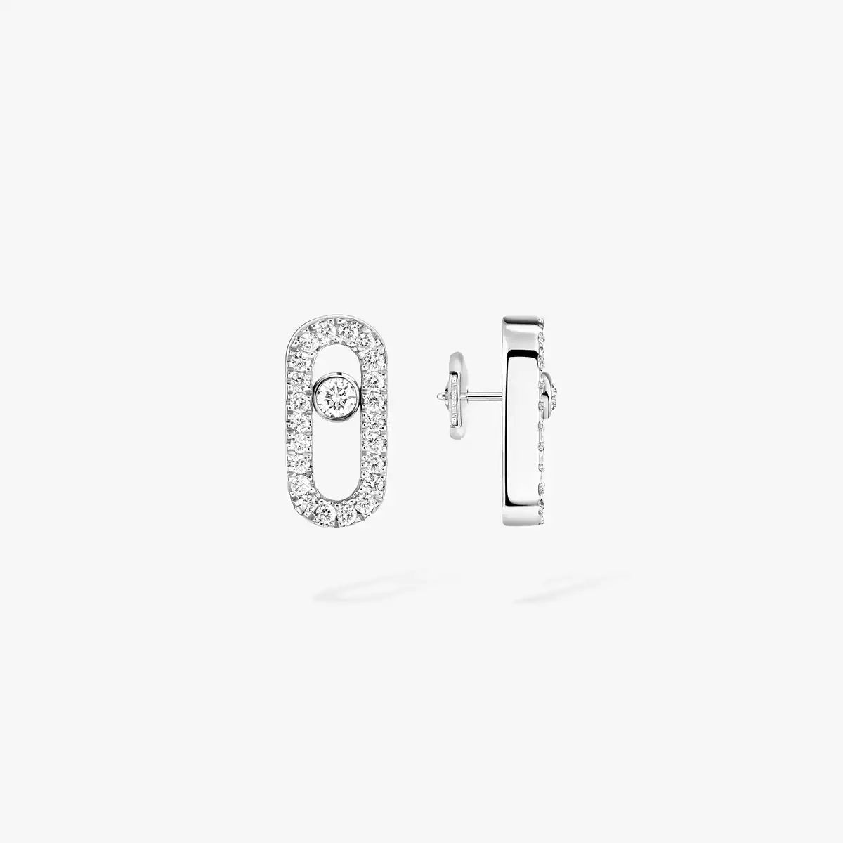 [Glimmer]Move Uno Diamond Earrings