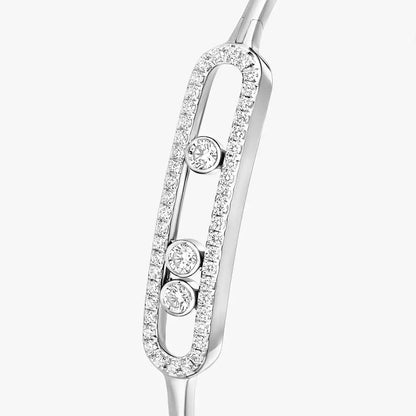 [Glimmer]Move Pavé Diamond Bangle Bracelet M